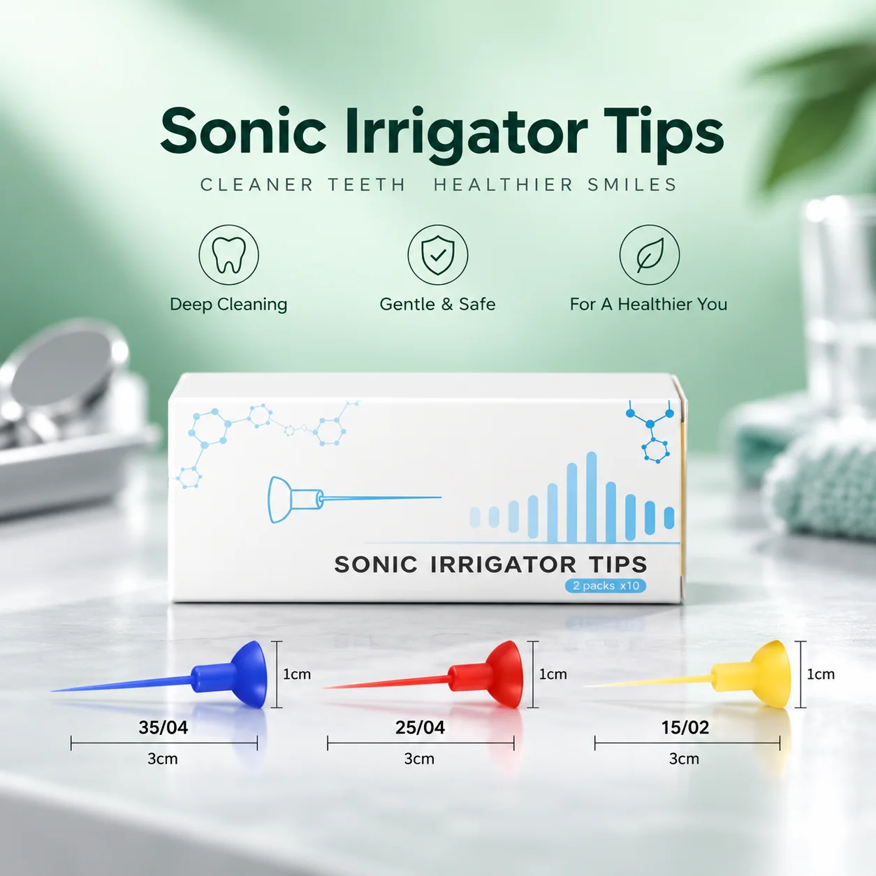 Sonic Endodontic Root Canal Irrigation Tips 20Pcs/Box 3 Sizes 15/02 25/04 35/04 Dental Irrigator Accessories Dentist Clinic Use