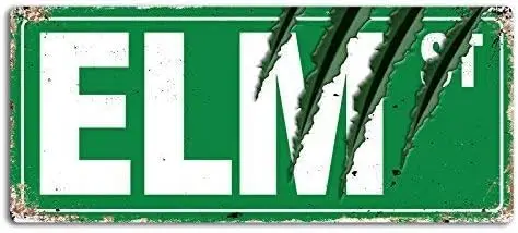 Lilyanaen New Metal Sign Aluminum Sign Elm Street Claws Wall Sign for Outdoor & Indoor 8