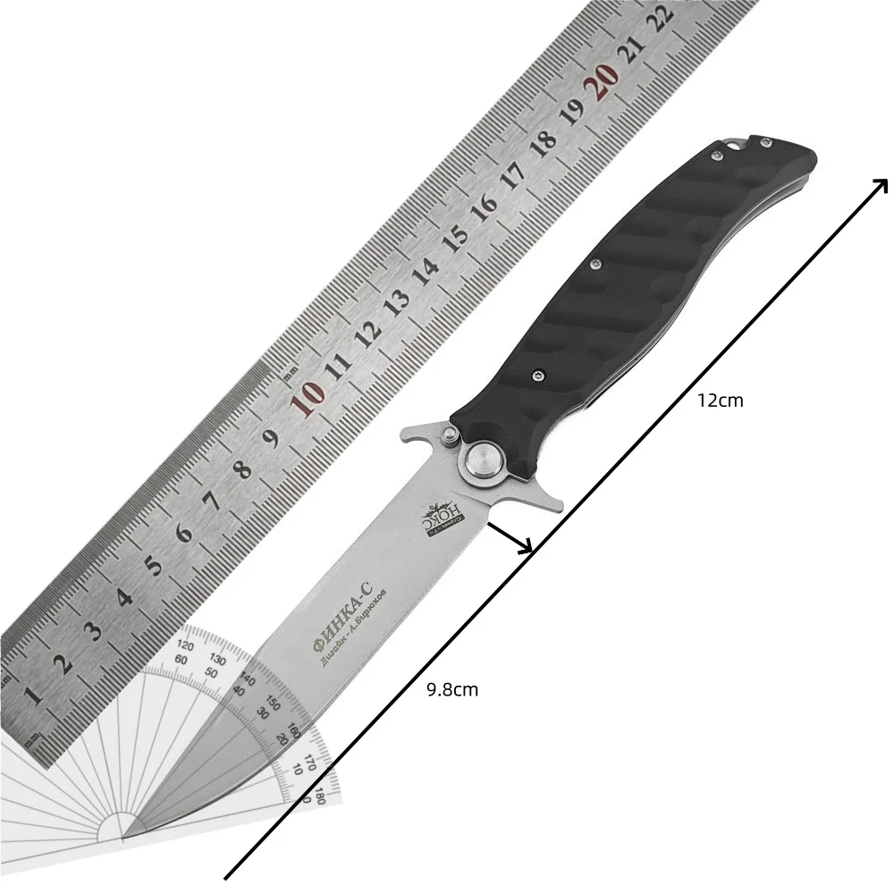 Russian HOKC Folding Knife D2 Blade G10 Handle High Quality Pocketknife EDC Outdoor Survival Camping Hunting Cutting Hiking Tool