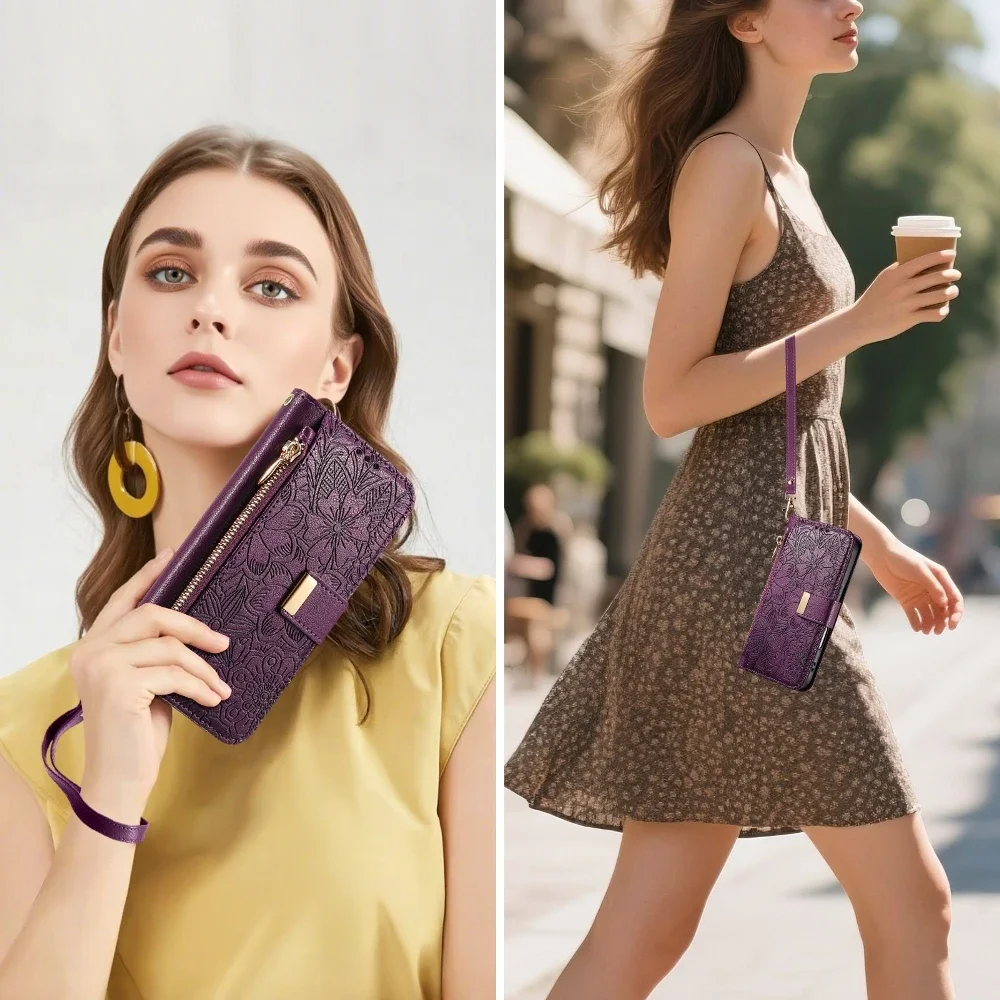 Flip Leather Phone Cover For Samsung Galaxy S25 S24 XCover7 Pro C55 M54 A56 A55 A54 A53 A52 A15 A16 A17 A22 A36 A35 A34 A33 A32