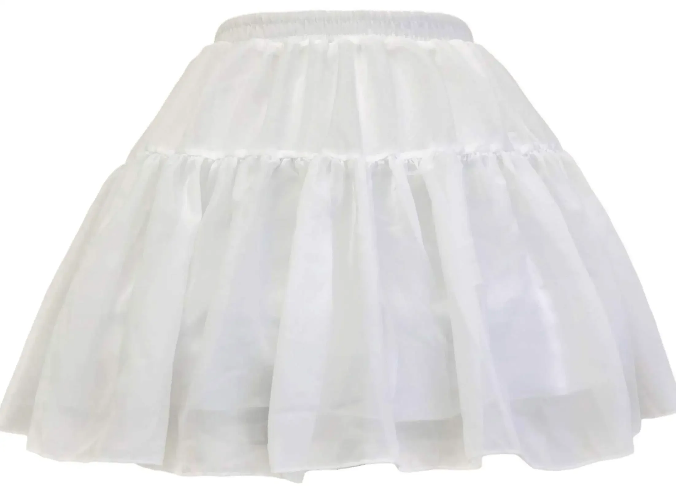 

Girls Lolita Underwear Cosplay Petticoats Underskirt Half Slips Elastic Waist Chiffon Skirt