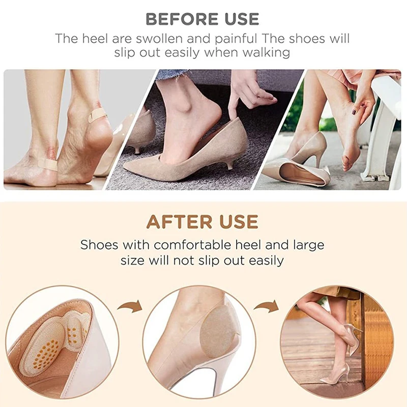 4pcs/lot Butterfly Shaped Soft Cotton Insoles for High Heel Sports Shoes Universal Foot Care Anti Keep Abreast Heel Pads 9.5x4cm