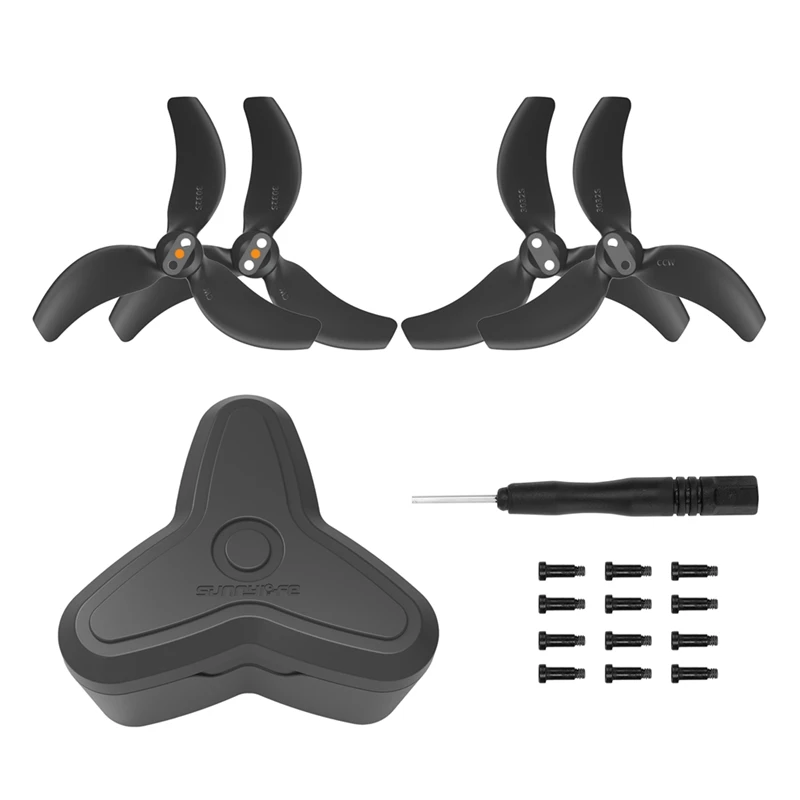 SUNNYLIFE 2 Pairs Of Paddles With Storage Case For Avata 2 Propeller 3032S Paddles Compact Lightweight Drone Wing Accessories