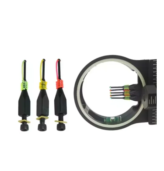 1 ชุดเปลี่ยนไฟเบอร์ออปติก Pin Compound Bow Fiber Bow Sight Pin ม Fit 0.029