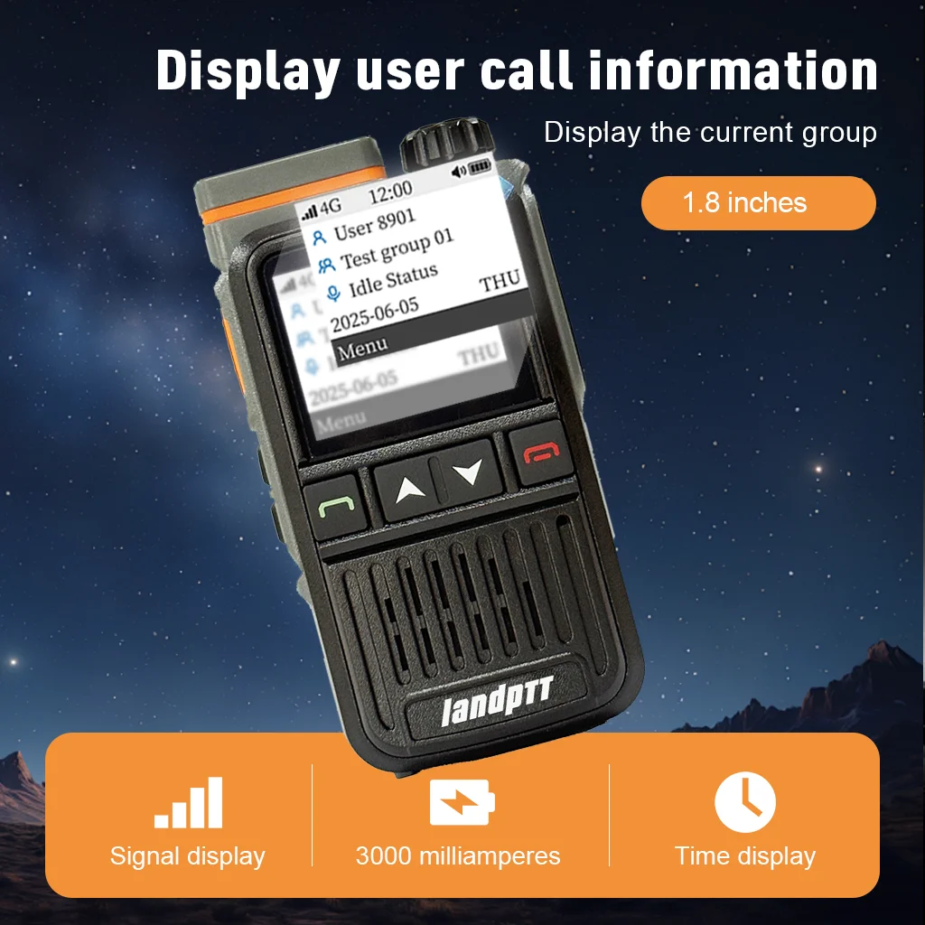 Landptt 4G Lte Network POC Radio with Sim Card Walkie Talkie Long Range 5000 Miles for Hiking and Camping Free Platform LH900