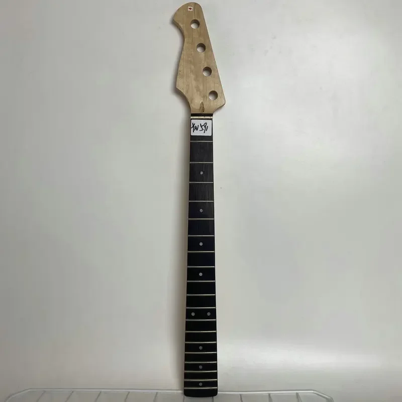 YB591YN591 Mini&Travel Electric Bass Unfinished PB Bass Kit Neck with Body for DIY Replacement  No Hardwares Left Hand