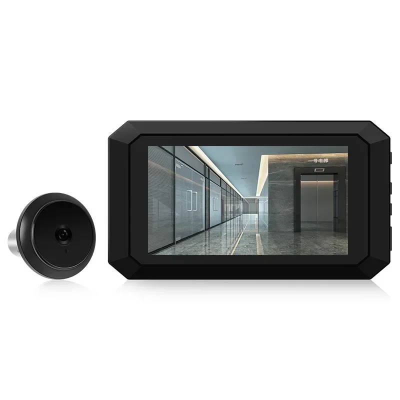 Vídeo Digital Peephole Door Viewer Camera, Visor Eletrônico, Visão Noturna Colorida, Gravação de Fotos, Magic Eye, 3.97\