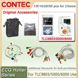 Retail and Wholesale CONTEC Original Accessories ECG Cable Portable Bag Electrodes for CONTEC TLC9803 TLC5000 TLC6000 Use