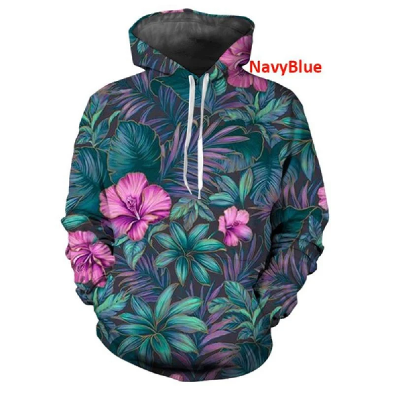 

Trend Flowers Pattern Hoodie Spring Autumn Fashion Long Sleeve Streetwear 3D Printed Hoodies Casual Hip Hop Oversized Sweatshirt