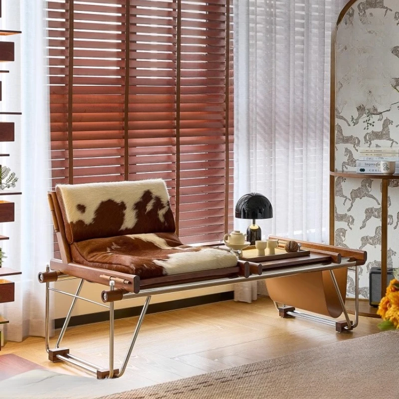 

Book and newspaper chair Single sofa chair Leisure chair Living room balcony Small artistic sense Designer bedroom Antique style