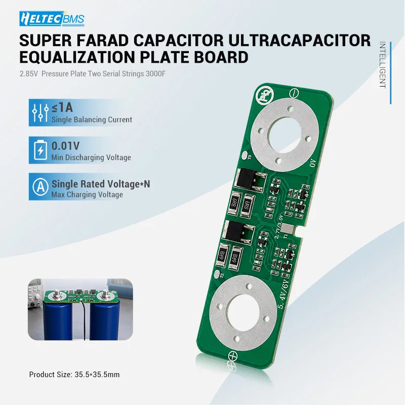 Heltec Super Capacitor Balance Protection Board 2.3V-3V 360F-3000F Farad Cap Equalizer Module