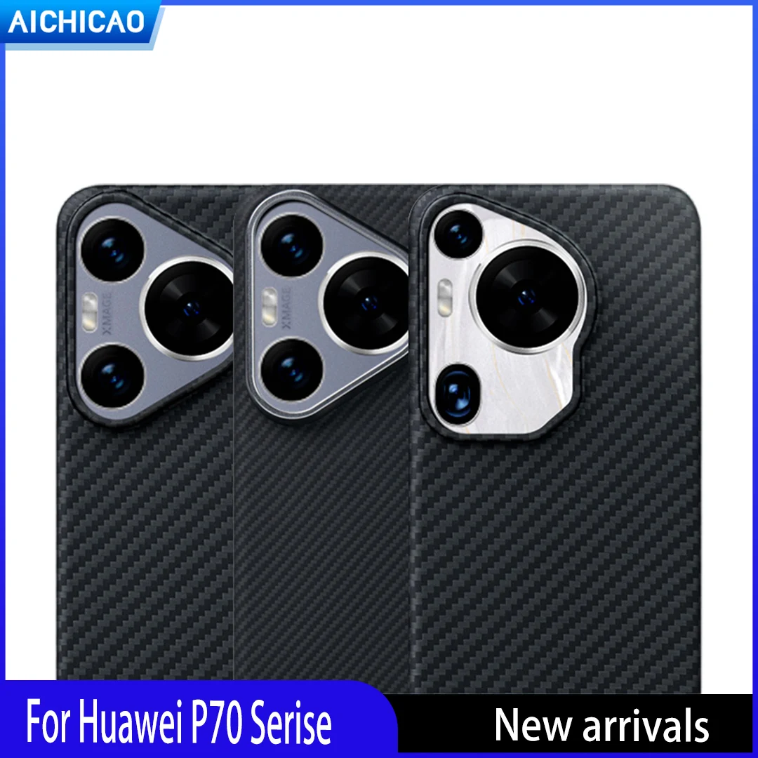 Aramid Fiber Case for Huawei Pura70 pro  Pura70 Ultra Anti-Fall Ultra-Thin Phone Cover, ACC-Real Carbon Case