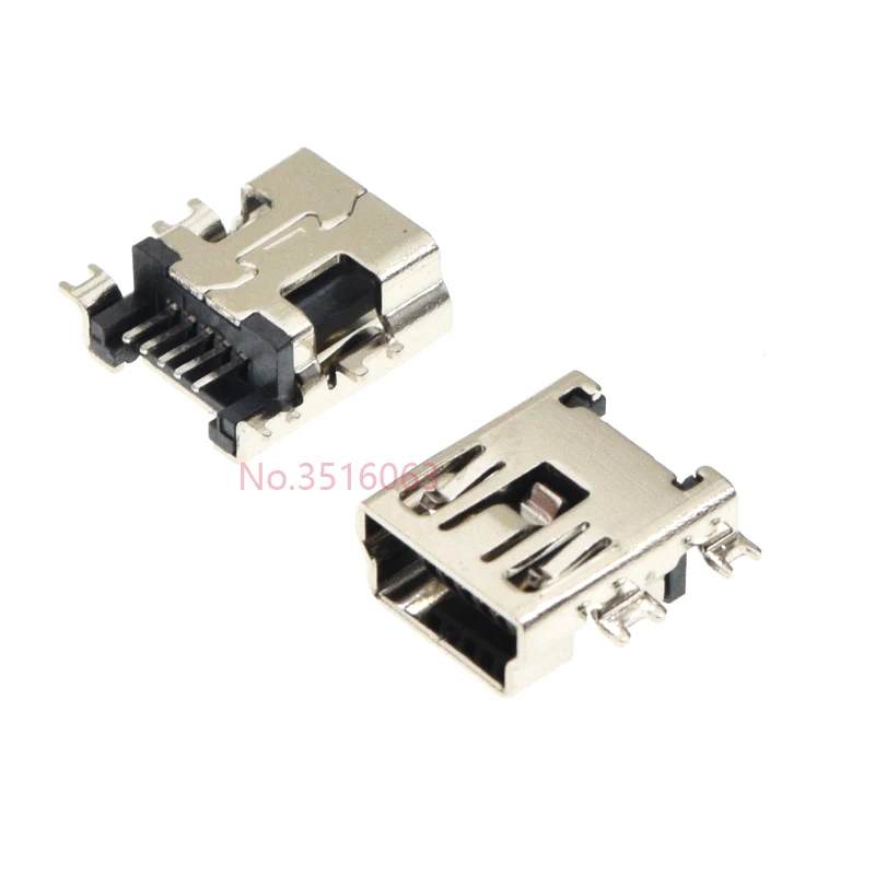 10PCS Mini USB SMD 5 Pin 8Pin 10Pin Female Mini B Socket Connector Plug Straight DIP Right Angle Jack Connector Plug-in 5P/8P