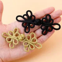 10 Pairs Gold  Chinese Cheongsam Button Knot Fastener Closures  Sewing Accessories
