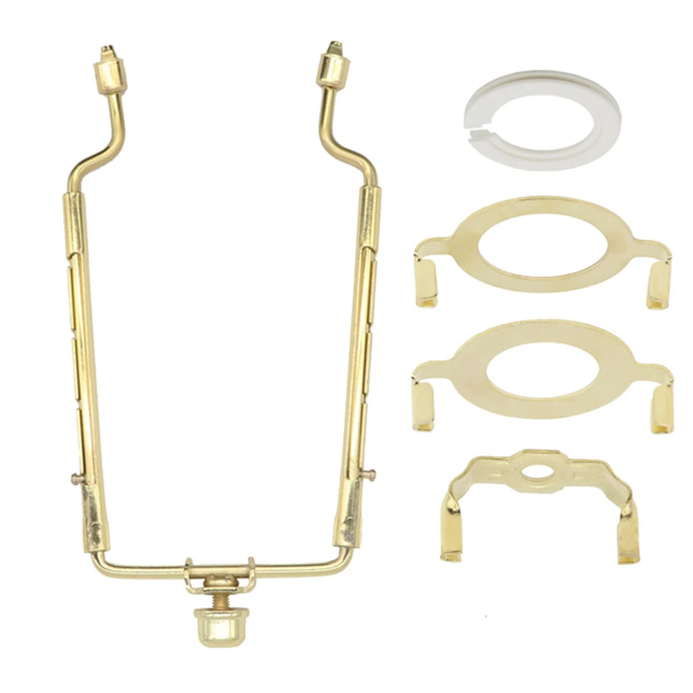 Adjustable Lamp Shade Harp Frame Kit for Standard Lamp Shades 7-10 Inches Wide Compatible with Multiple Base Types
