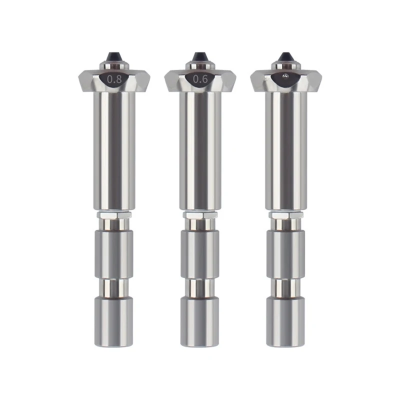 U55B Quick Install Steel Nozzle For 3D Printing High Heat Tolerance 0.4 0.6 0.8mm Size Precise Performances