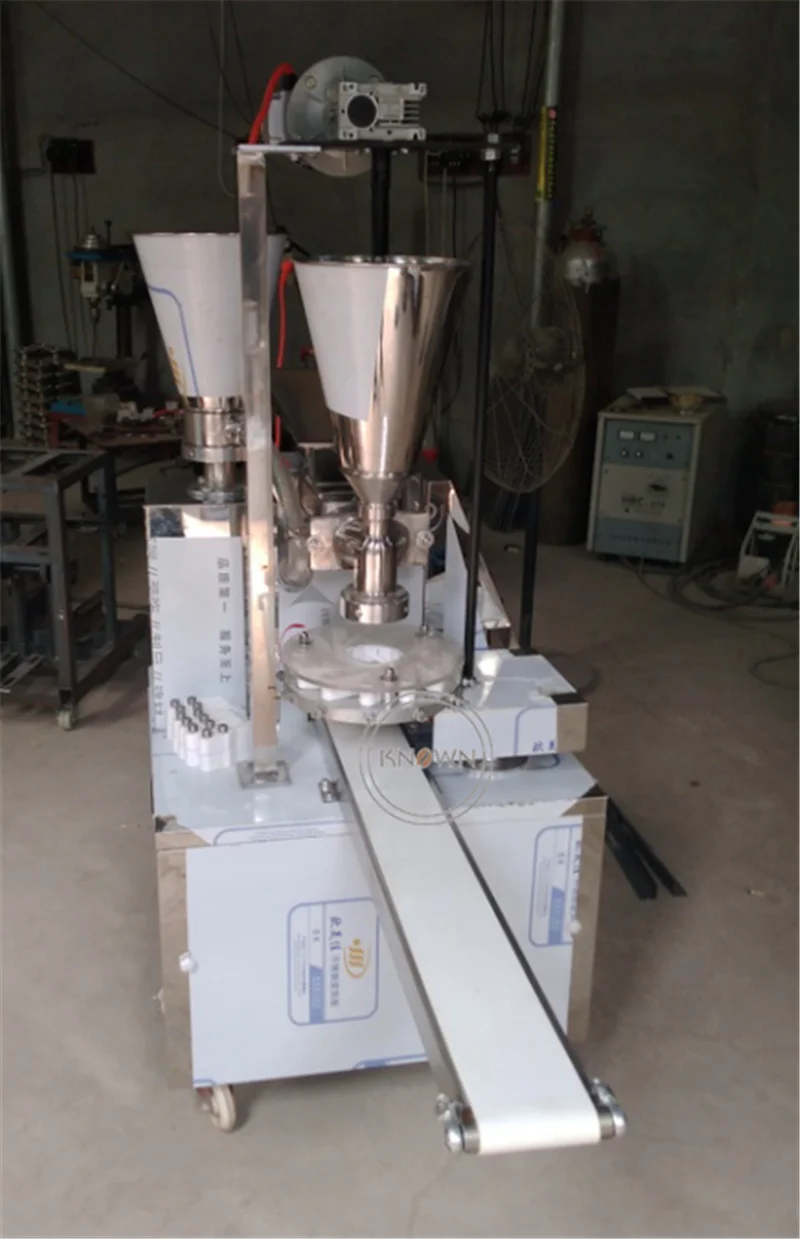 Stainless Steel Double Hopper Automatic Momo Roti Making Machine Chinese Baozi Maker