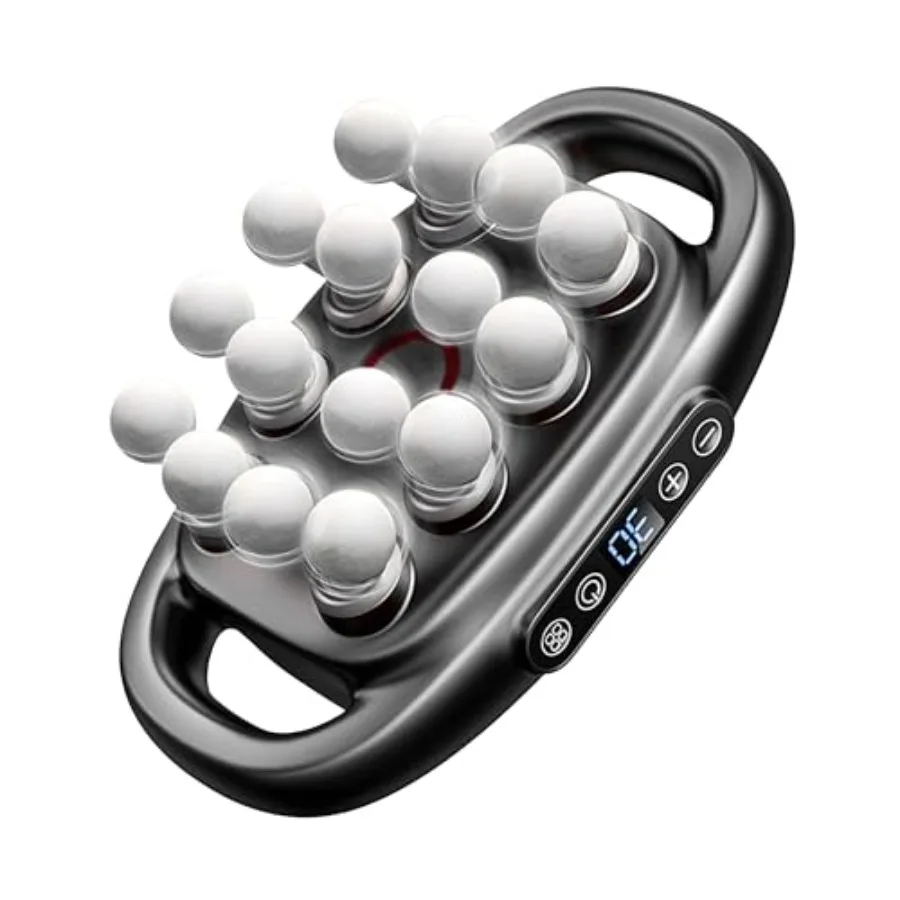 

16-Head Deep Tissue Massage Gun Professional Percussion Massager with 30 Intensities and Quiet Motor Portable Muscle Massager f