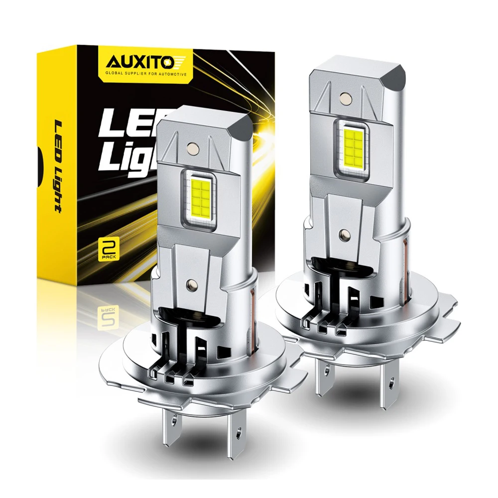 AUXITO 터보 LED 전구 캔버스, 오류 없음, H7 LED 헤드라이트, 포드, 기아, 도요타, 코롤라, 혼다, 현대, 메르세데스용, 12V, 30000LM, 2 개