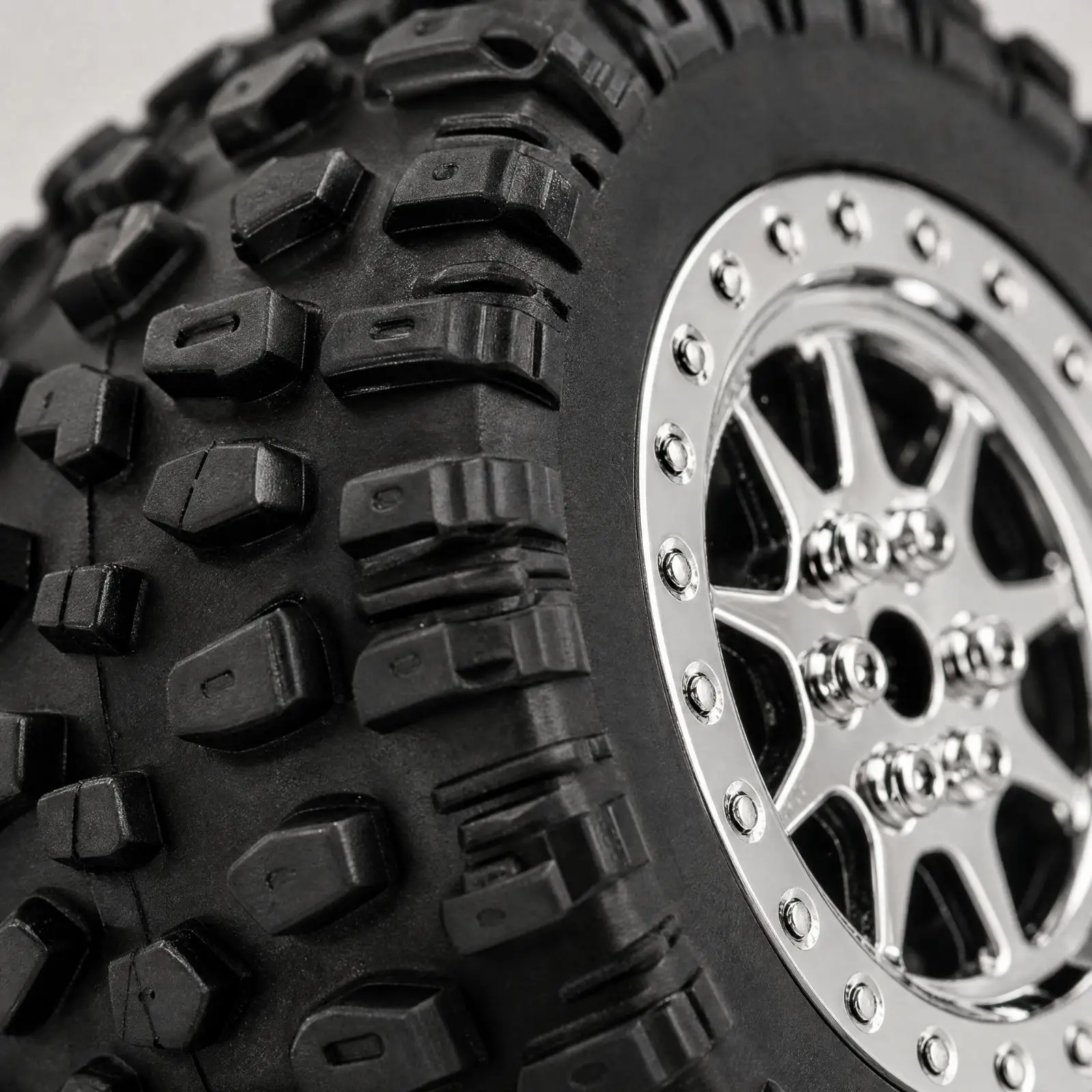 RC Rock Crawler Climbing Tire 1 12 Scale Complete Wheel Soft Rubber Deep Lug Pattern 5mm Hex for Trail Driving Car