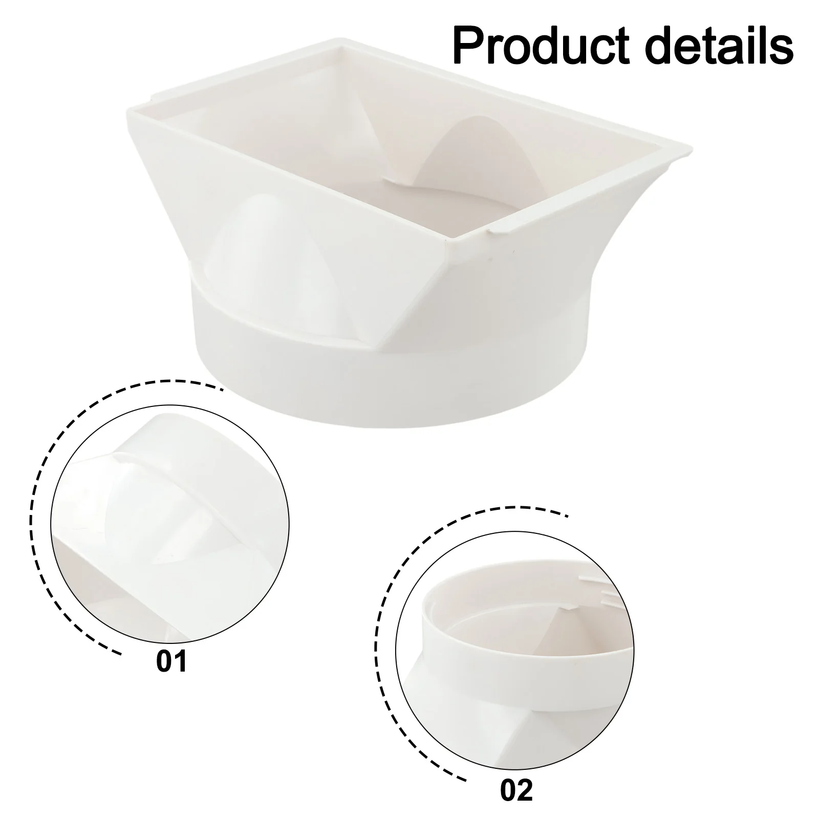 White for exhaust Duct Interface for exhaust Pipe Ventilation Air Conditioning Accessory Efficient Ventilation Long-lasting