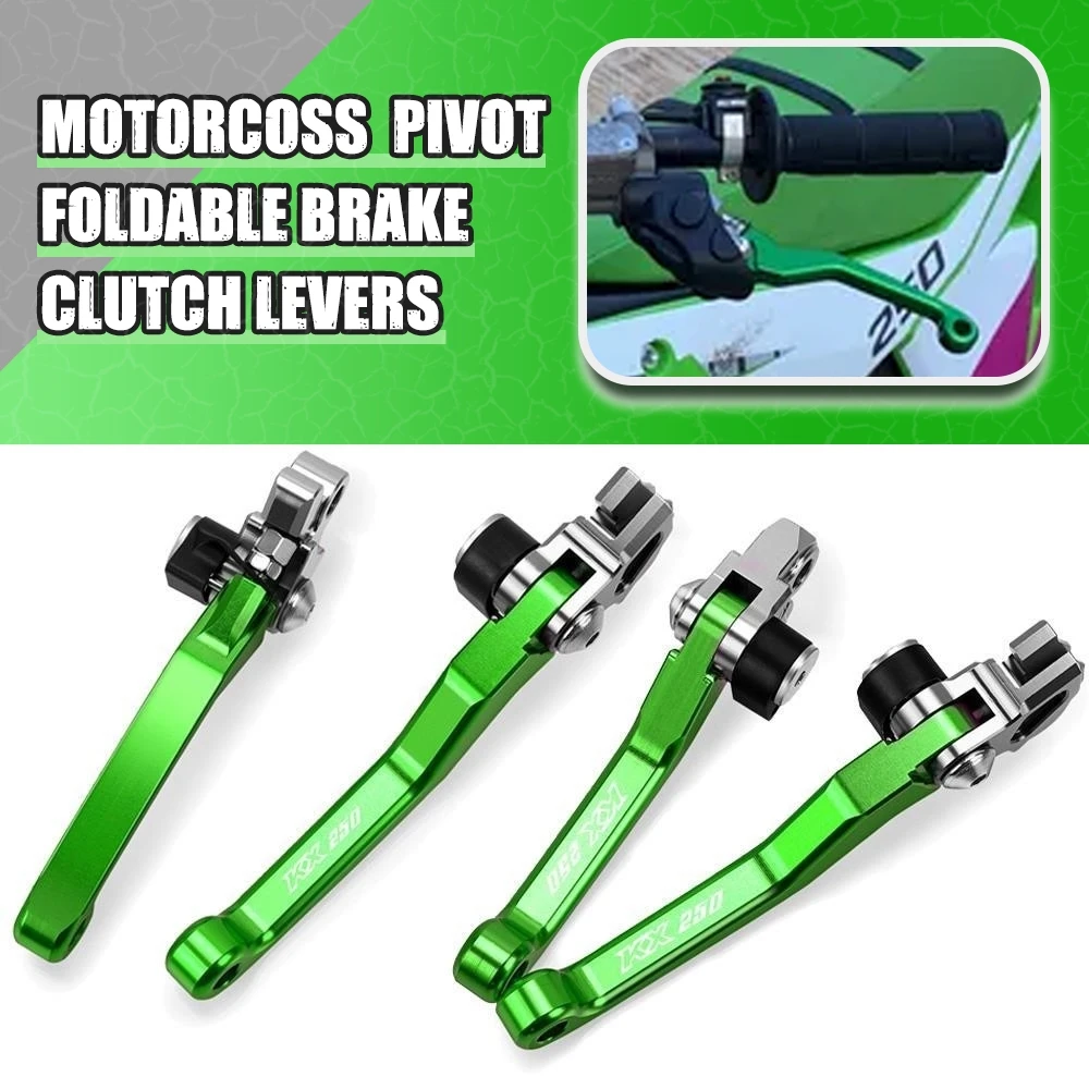 

For Kawasaki KX250 2001 2002 2003 2004 Aluminum Motorcoss Pit Dirt Bike Pivot Foldable Brake Clutch Levers Brake Levers KX250