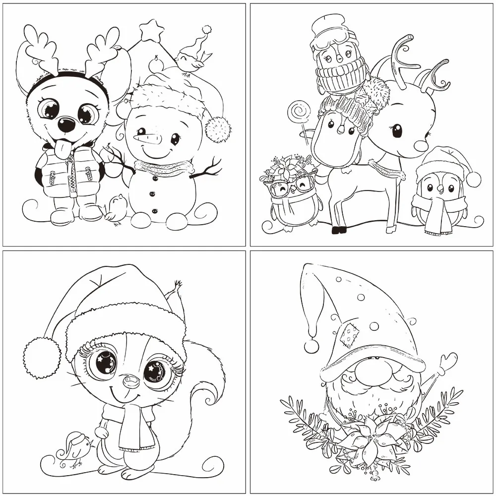 New Santa Claus / Snowman clear stamps For DIY Scrapbooking/Card Making/Album metal die cuts Seals Crafts 10×10cm