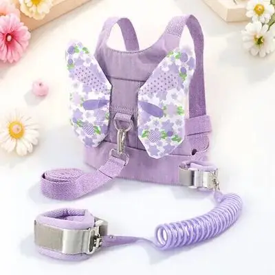 

1Set Comfortable Toddler Leash for Kids Safety Harness with Wrist Strap Adjustable Baby Walking Harness for Crowded Places
