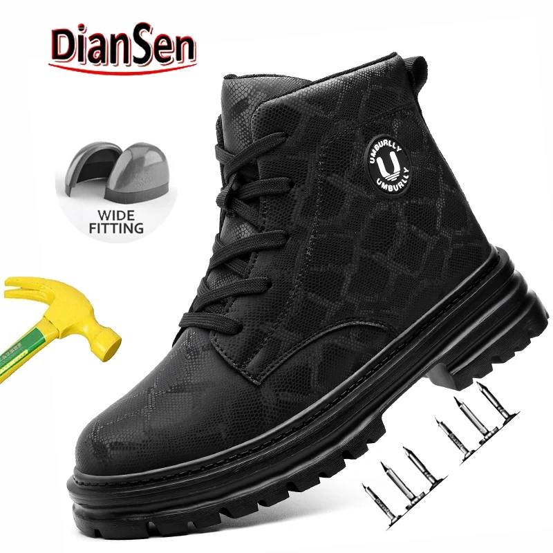 ワークブーツ-壊れない安全靴-男性用スチールトゥシューズ-穿刺防止スニーカー-女性用滑り止め作業靴-ハイキングブーツ