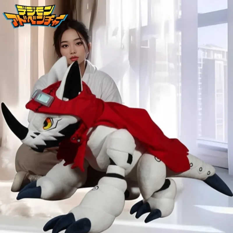 60cm Super Big Size Hackmon Digimon Anime Plush Stuffed Doll Kawaii Room Decoration Plushies Children's Pillow Holiday Gift