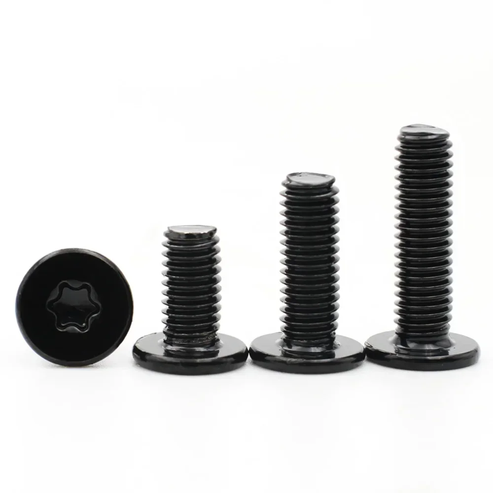 30/10/5 peças m2 m2.5 m3 m4 m5 m6 m8 métrica preto 304 aço inoxidável seis lóbulos torx ultra fino super baixo parafuso de cabeça de wafer plano