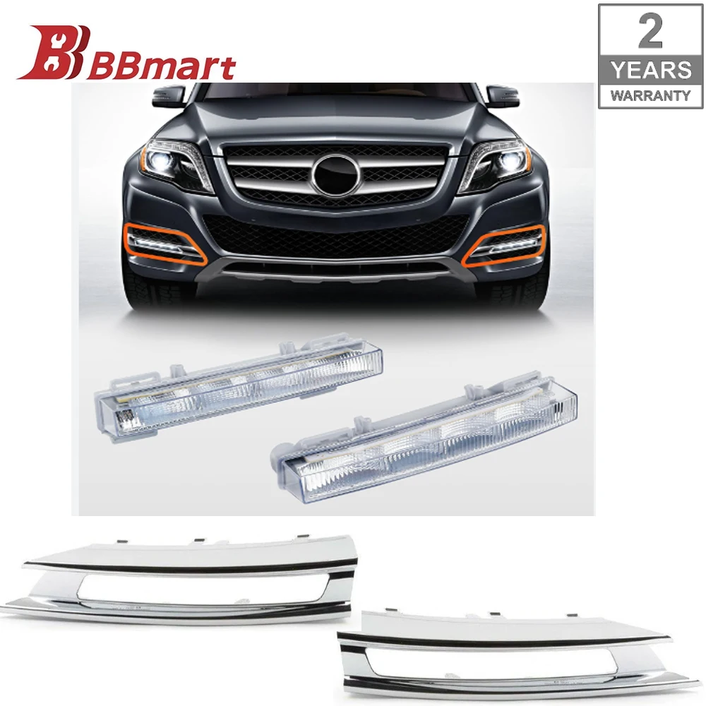 

2049065401 2049065501 1668851374 1668851474 BBmart 1 set Front L R Daytime Running Light Lamp and Trim For Mercedes Benz W166