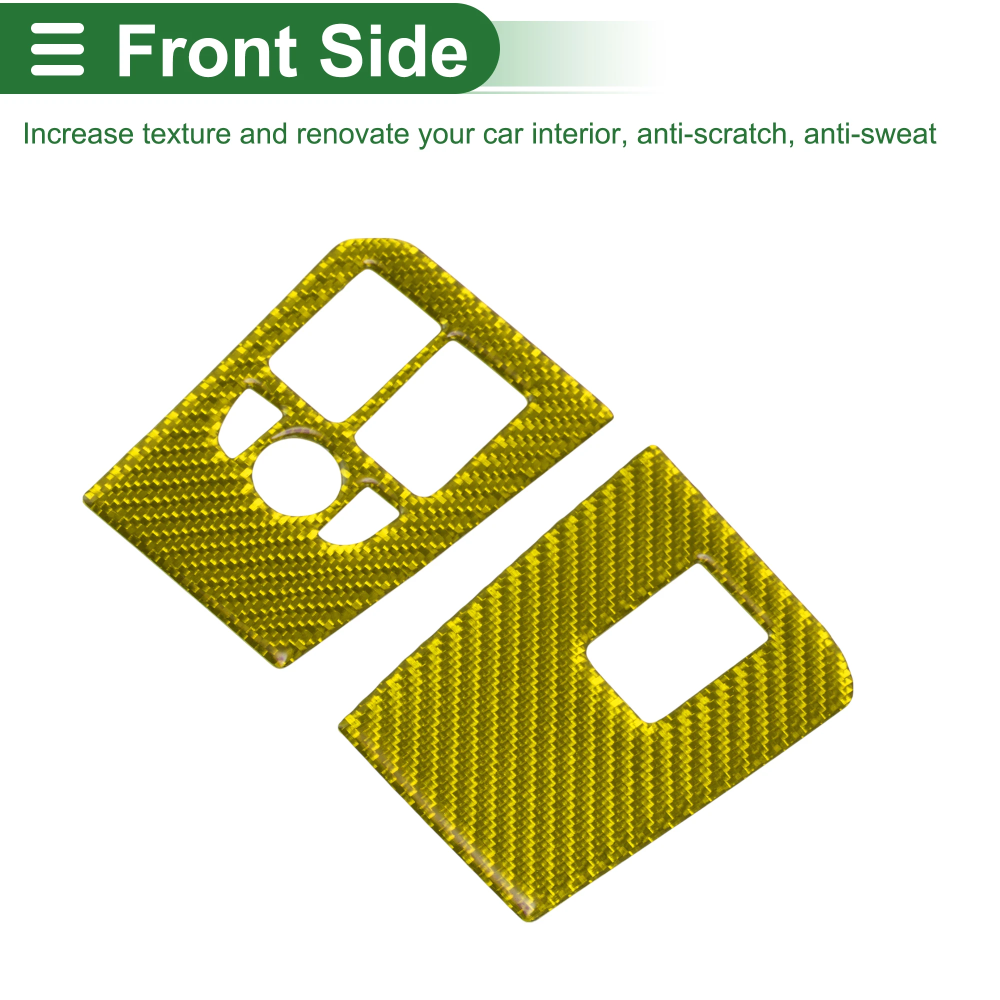 

UXCELL Window Lift Switch Panel Trim Cover for Jaguar F-Type 2013-2024 Front Left Right Carbon Fiber Yellow