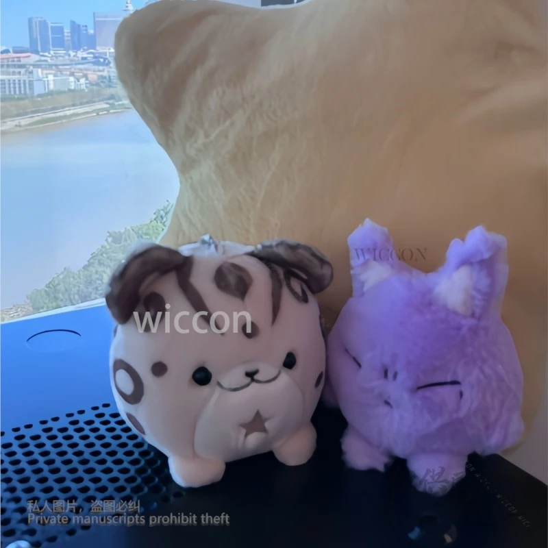 لعبة نو: كرنفال إيدن تأثيري ليوبارد الكرة الثعلب 10 سنتيمتر المفاتيح أفخم دمية أفخم Kawaii لطيف الدعائم محشوة تأثيري رمي وسادة