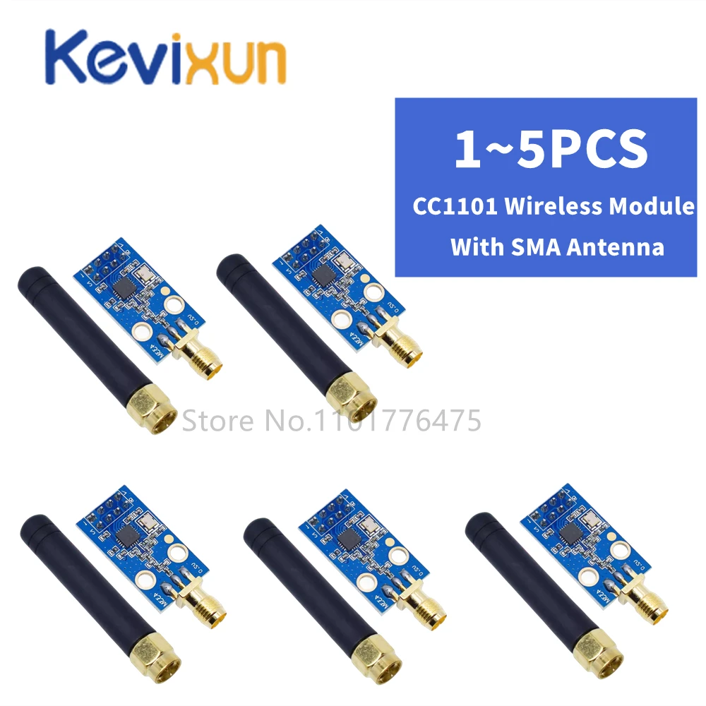 1/3/5pcs CC1101 Wireless Module With SMA Antenna Wireless Transceiver Module For Arduino 433MHZ