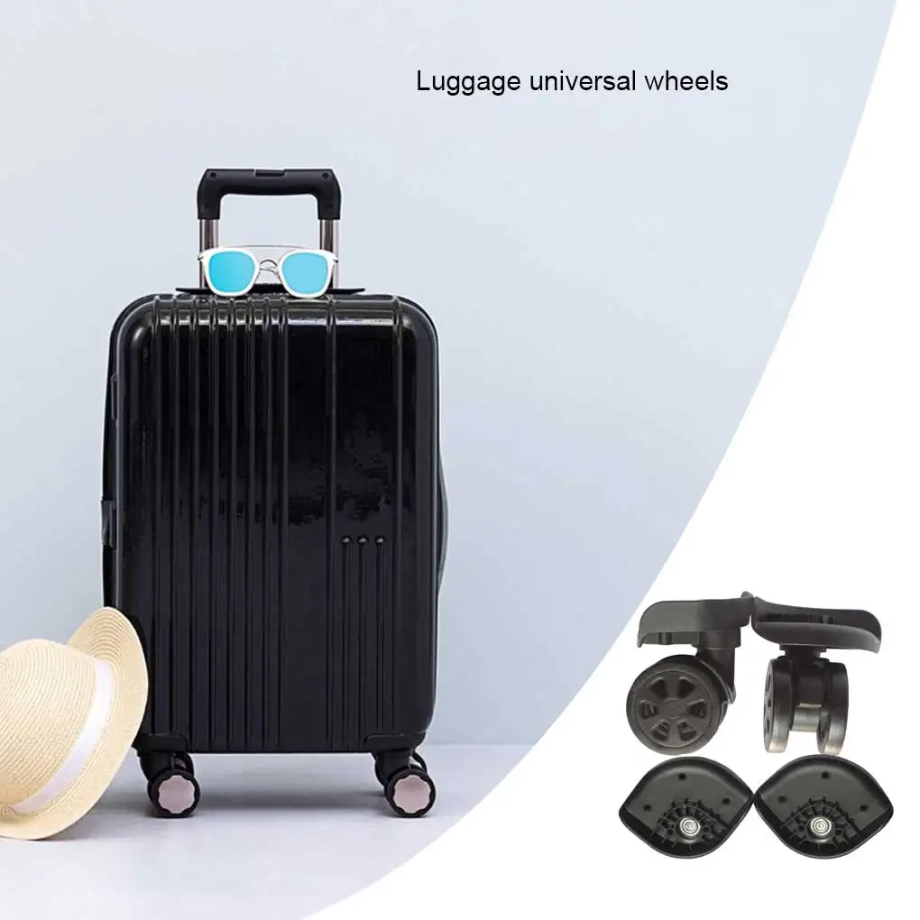 2 Pieces Nylon Travel Case Wheel Portable Replacement DIY Heavy Duty Rotary Luggage Suitcase Roller Casters Part