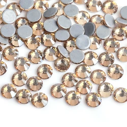 SS3-SS30 oro ombra colore DMC ferro su Strass/Strass di cristallo Hot fix Strass cucito e tessuto indumento pietre