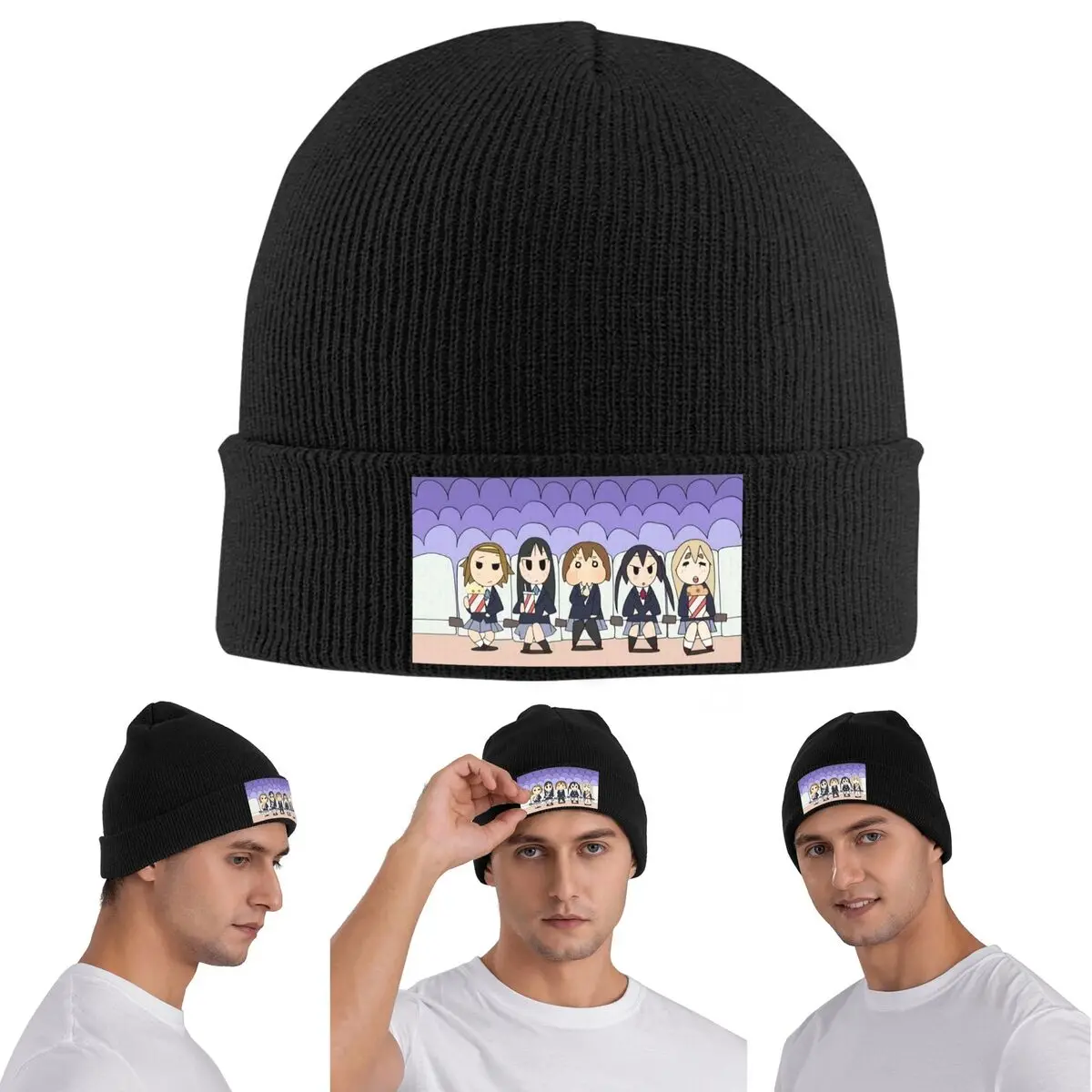 

Теплая вязаная шапка с логотипом K, зимняя вязаная шапка с капюшоном, шапки Skullies, шапки в стиле хип-хоп для унисекс