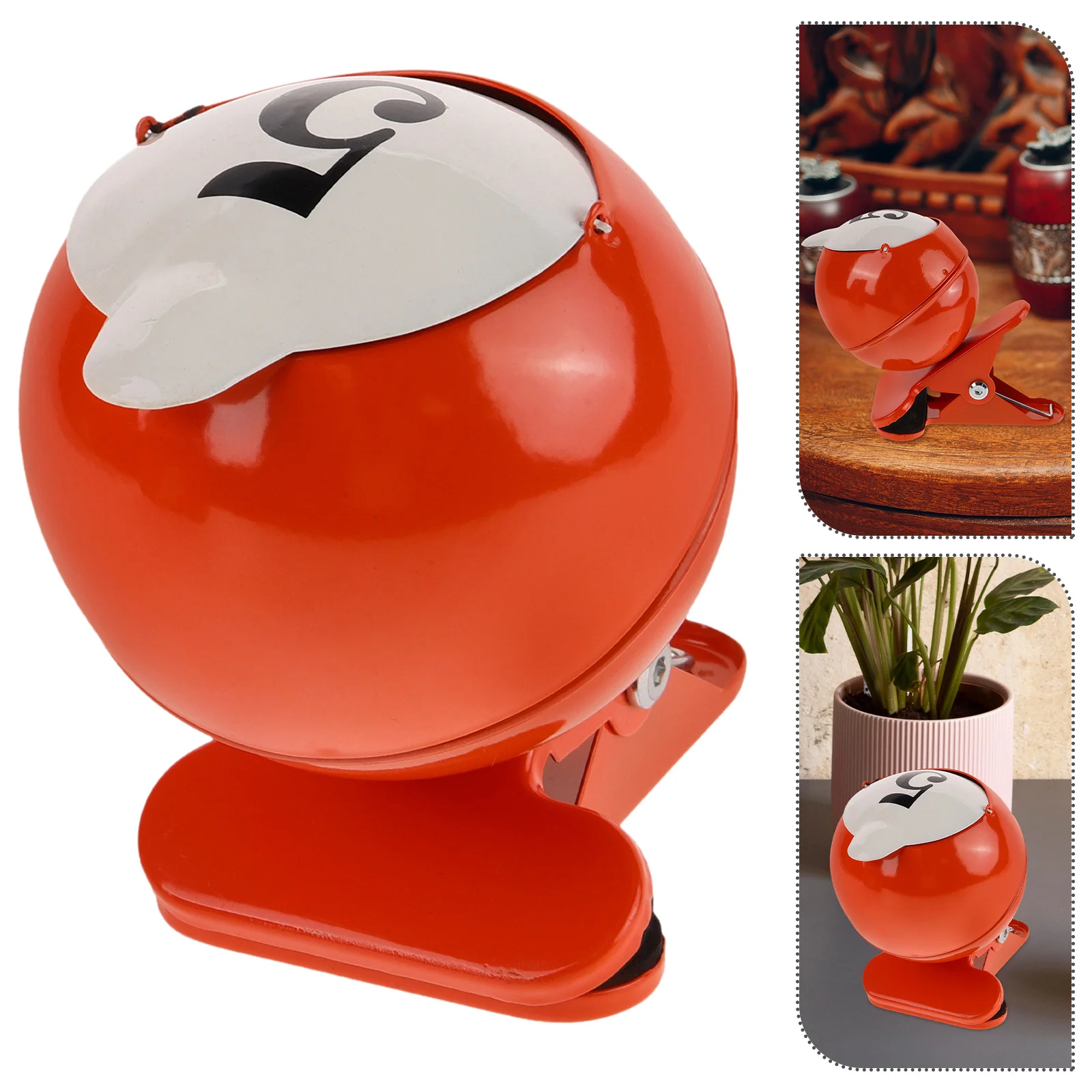 

Decorative Red Billiard Smoking Ashtray With Clamp Use Creative Table Edge Ash Holder Vintage Style