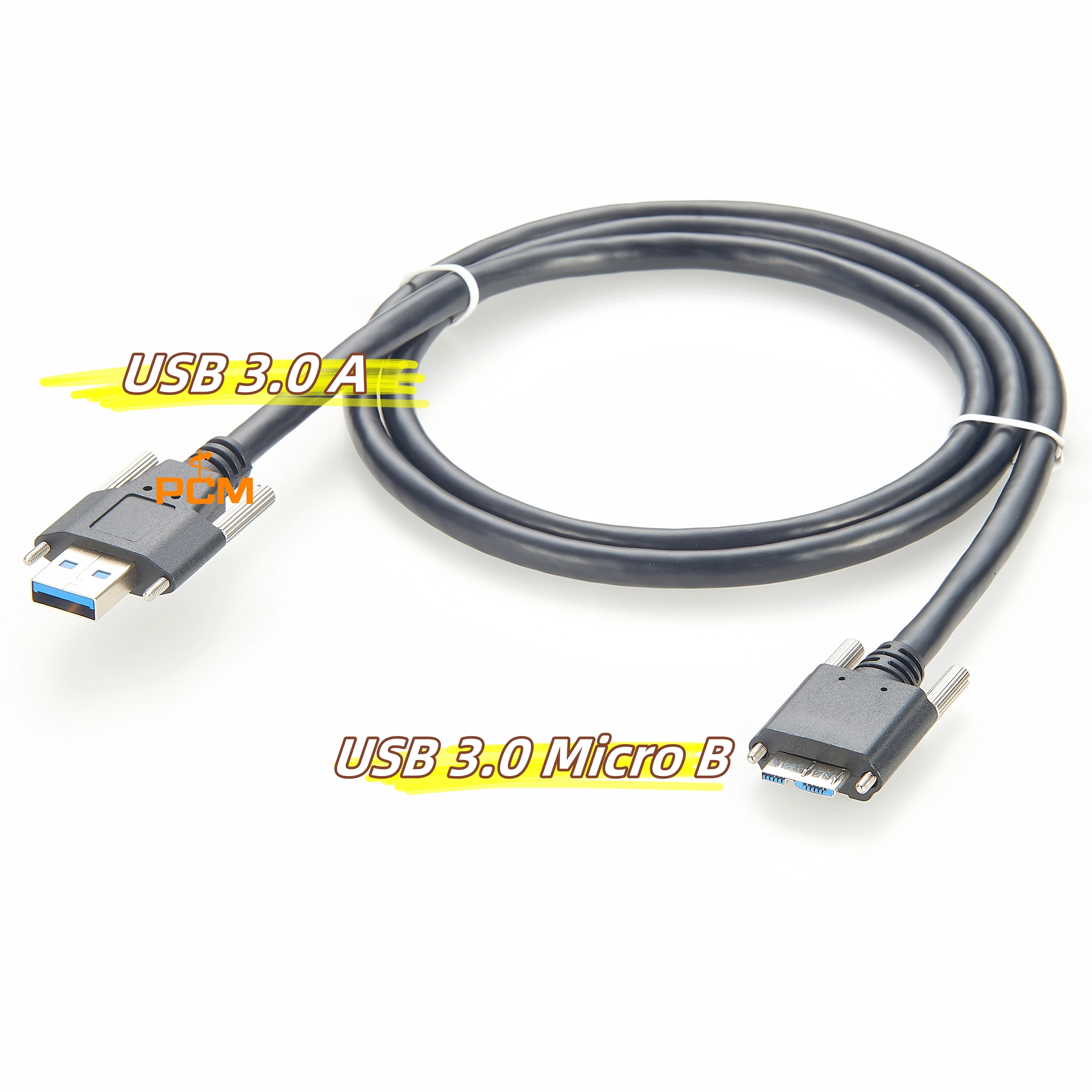 USB 3.0 A to USB Micro B Screw Locking Cable for USB3 Vision CCD Industrial Machine Vision Camera Basler FLIR IDS Allied Vision