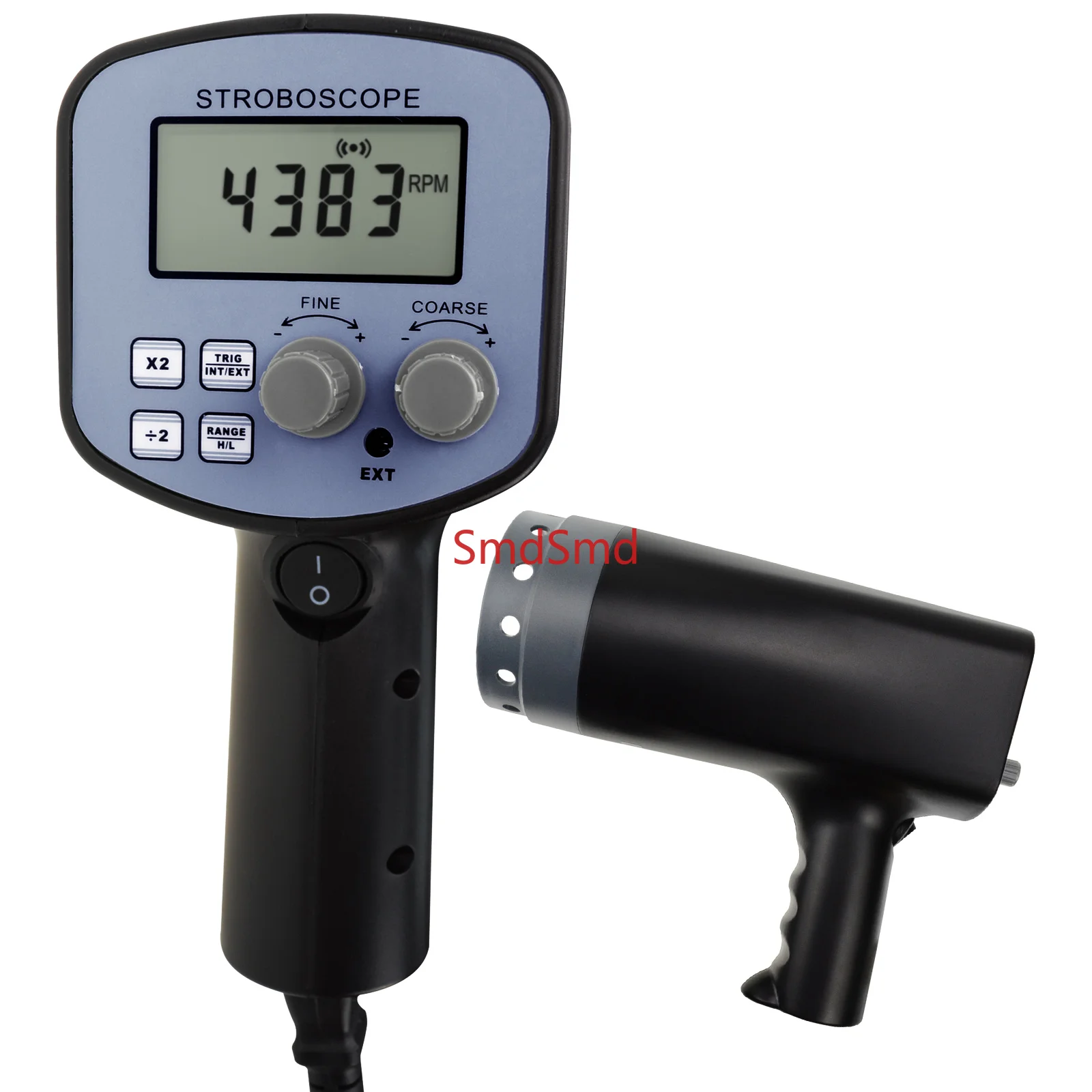 Digital Handheld Stroboscope with Xenon Lamp 50~12,000 FPM Speed Measurement Tool LCD Display with Flash Timer for Motors Fan