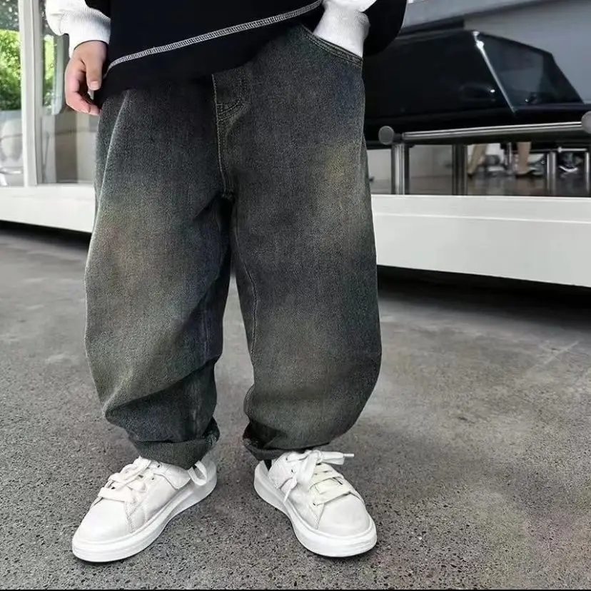 Baby Boys\' Jeans Spring and Autumn New Children\'s Korean Edition Fashion Pants Kids Casual trousers