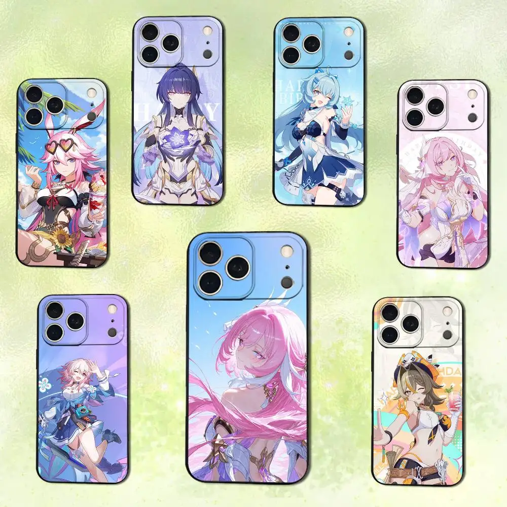 

H-Honkai I-Impact Game 3rd Phone Case For iPhone 14,13,17,12,11,16,15,Plus,Pro Max,XS,X,XR,SE,Mini,Soft Silicone Black Cover