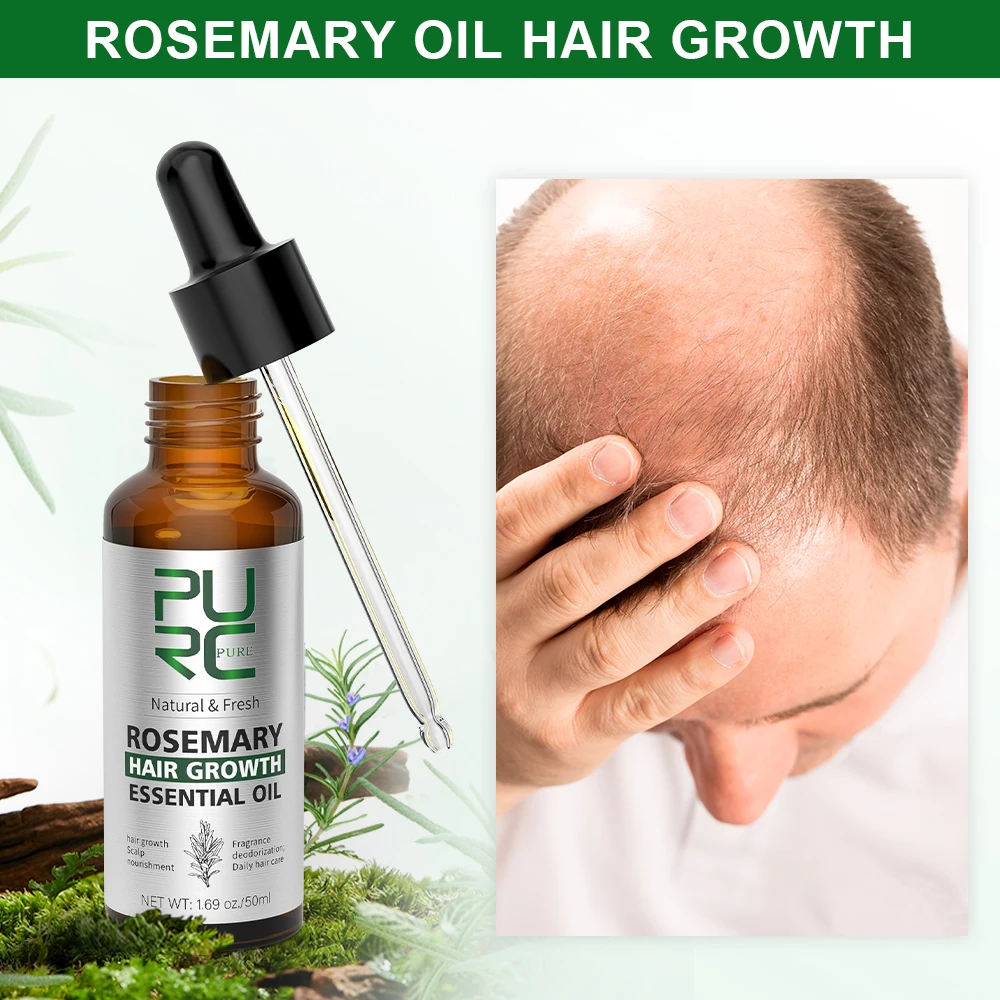 Rosemary Oil Hair Care for Men Women Products Improvement Scalp Treatment Hair Root Strengthening Thicker Essential Oils PURC