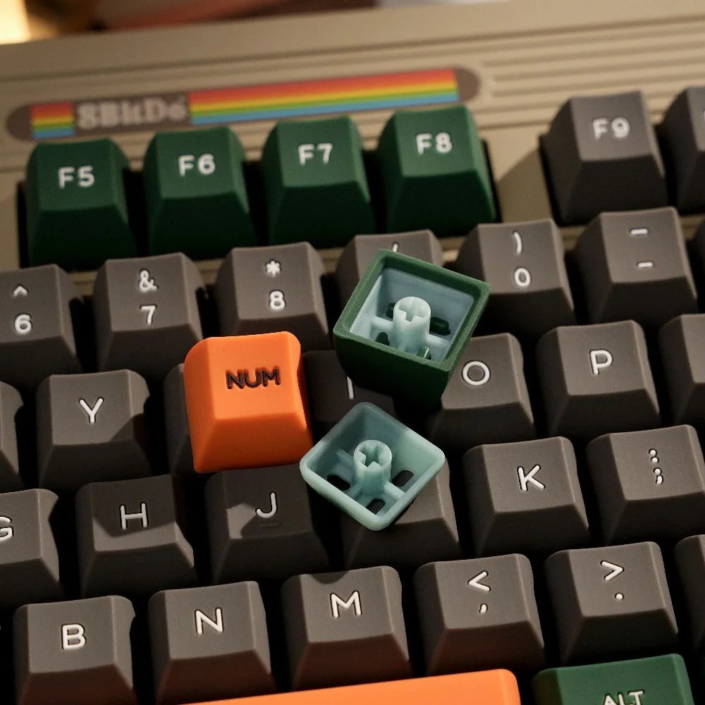 Forest Island Keycap Set 140key Custom Retro Silent Silicone Keyboard Cap Cherry Profile Gaming KeyCap for Mechanical Keyboard