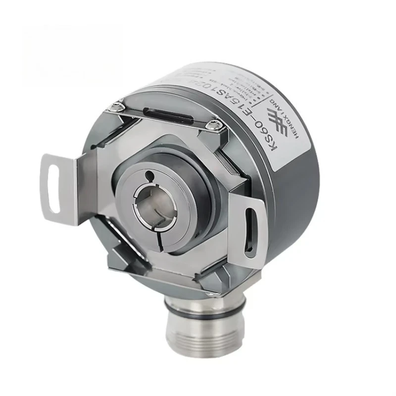 Heavy-duty Incremental Encoder ITD21H00 01024 T NI S21SG8 E 14 IP65 TTL Output 14mm Hollow Shaft 1024ppr DC5V 60mm OD K60 Series