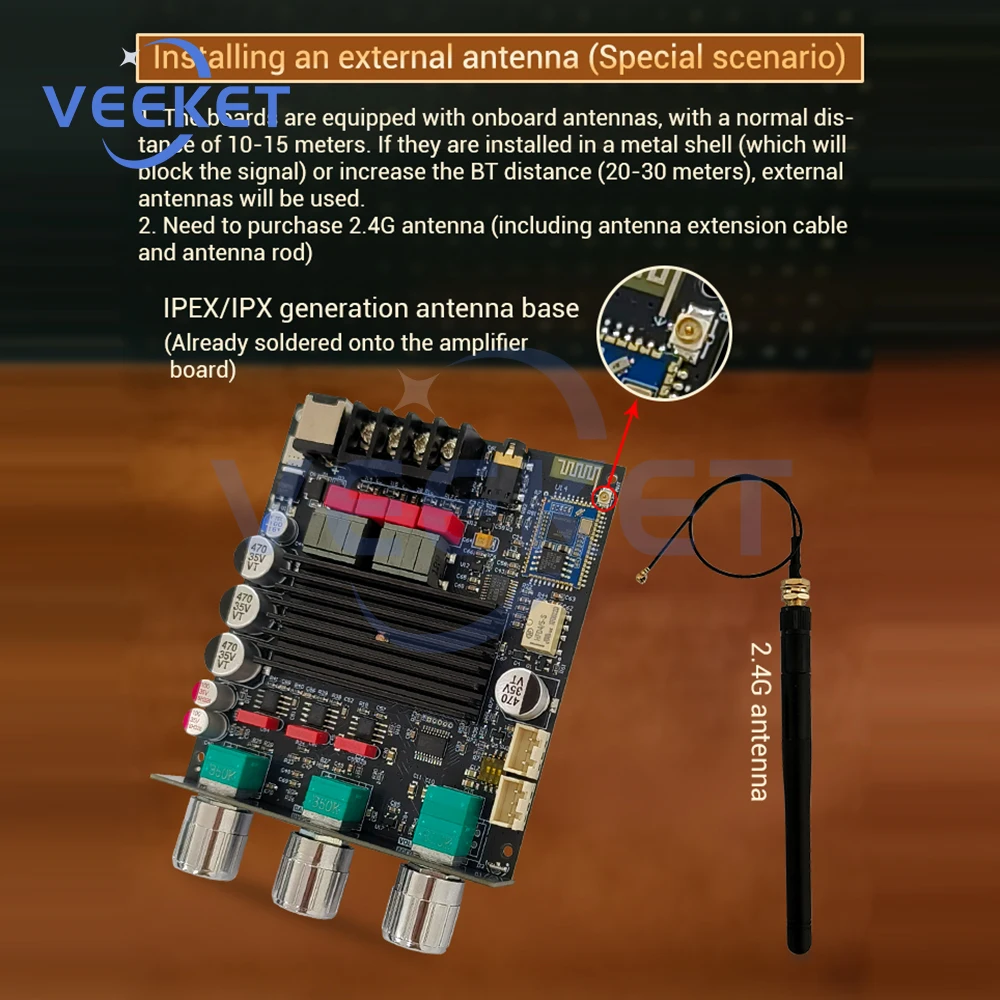 ZK-1002Q 100Wx2 채널 디지털 앰프 보드 블루투스 2.0 QCC3034+TPA3116 APTX 무손실 오디오 앰프 모듈 전자 키트용