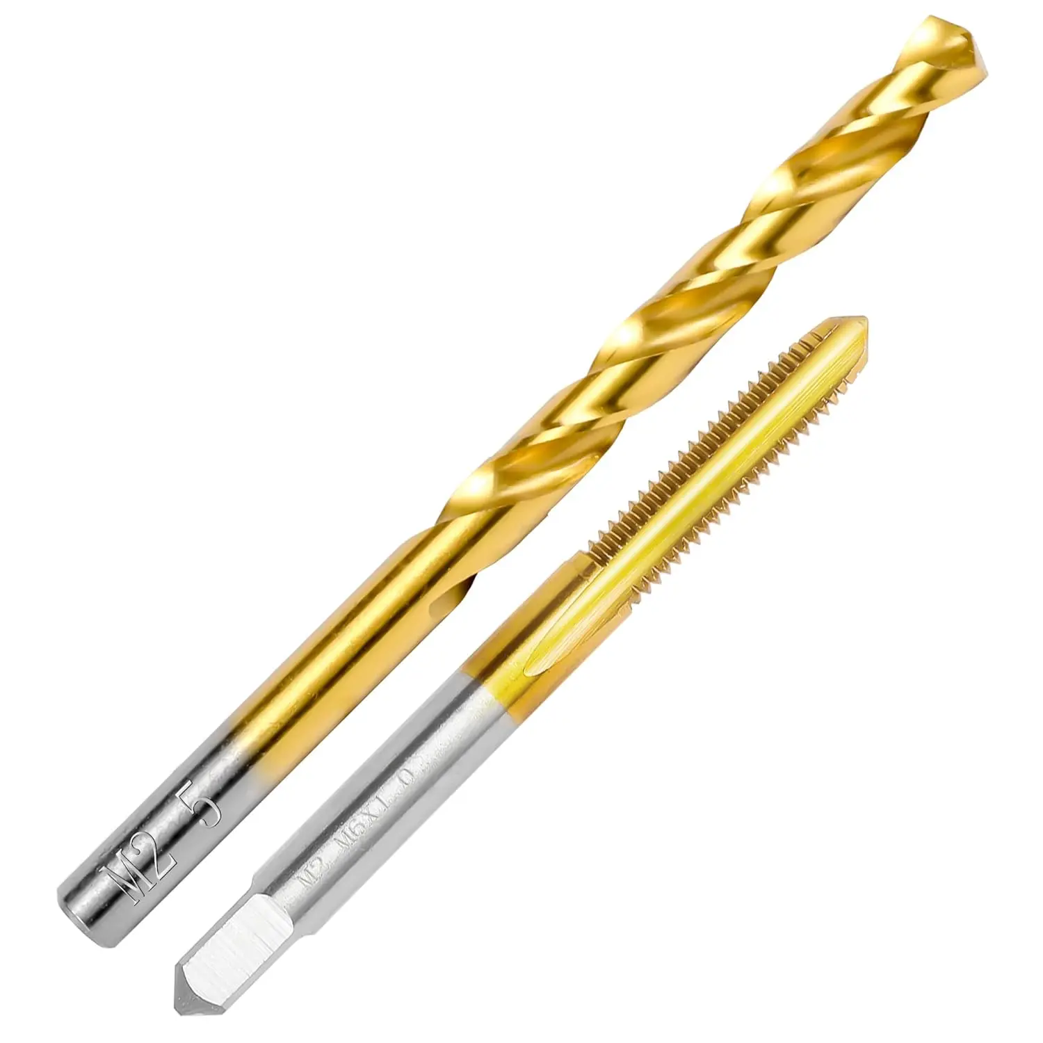 

M6x1.0 Tap and 5.0mm Drill Bit Kit, M2 HSS Metric Set for Metalworking