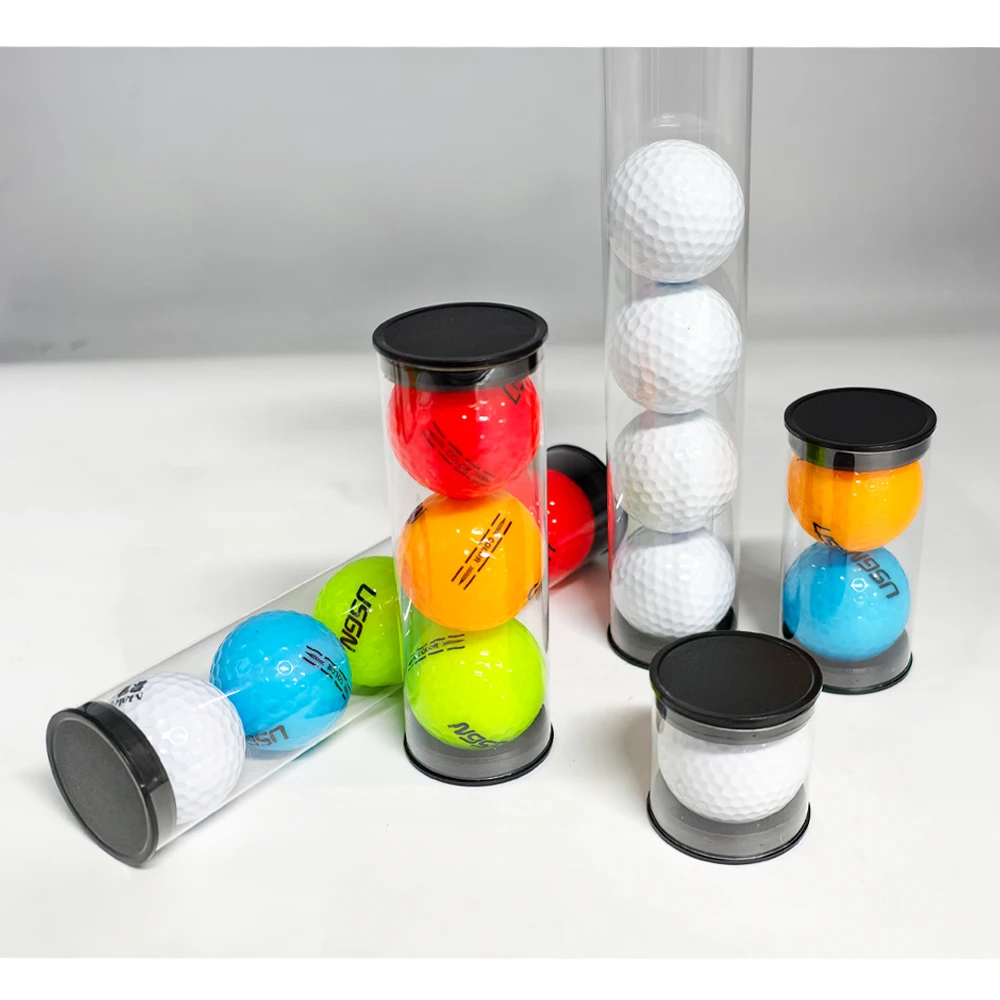Portable Golf Ball Tube PC Transparent Round Plastic Packaging Box Various Specifications Balls Golfs Container Case Gift Box 1