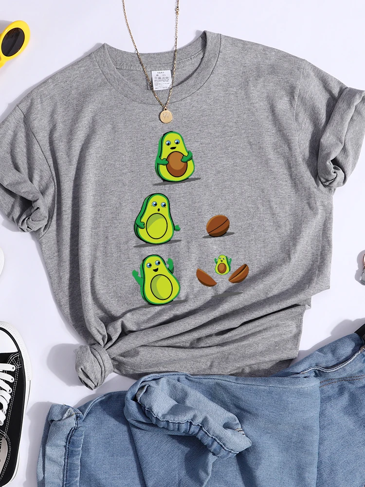 Avocado Production Process Women\'S Tshirt Simple Oversized T Shirt Summer Casual Tee Shirts Breathable Comfortable Tshirts Women